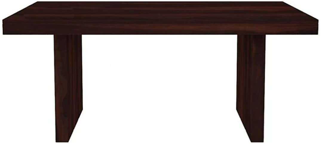 Solid Wood Modern 6 Seater Dining Table – Dark Walnut Finish (Without Chairs)