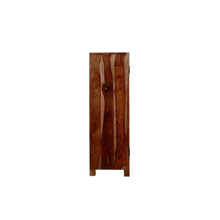 Solid Sheesham Wood 3 Door Shoe Rack Cabinet