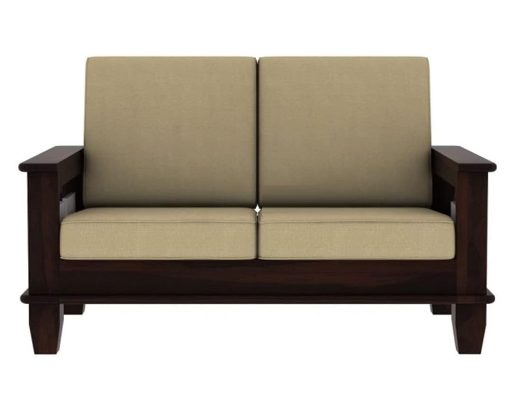 Solid Sheesham Wood 2 Seater Sofa