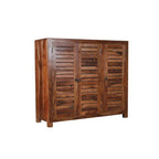Solid Sheesham Wood 3 Door Shoe Rack Cabinet