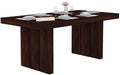 Solid Wood Modern 6 Seater Dining Table – Dark Walnut Finish (Without Chairs)