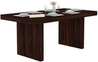 Solid Wood Modern 6 Seater Dining Table – Dark Walnut Finish (Without Chairs)