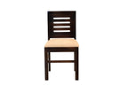 Sheesham Wood 4 Seater Dining Table Set | Modern Slat Back Chairs |