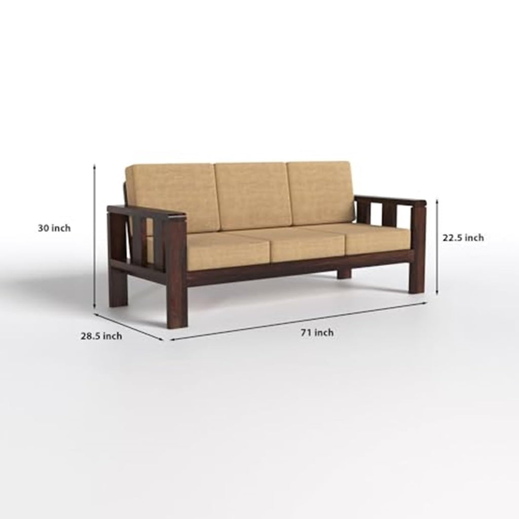 Premium Sheesham Wood Sofa Set (3+2+1 Seater)
