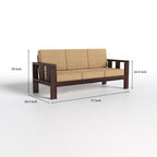 Premium Sheesham Wood Sofa Set (3+2+1 Seater)