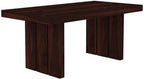 Solid Wood Modern 6 Seater Dining Table – Dark Walnut Finish (Without Chairs)