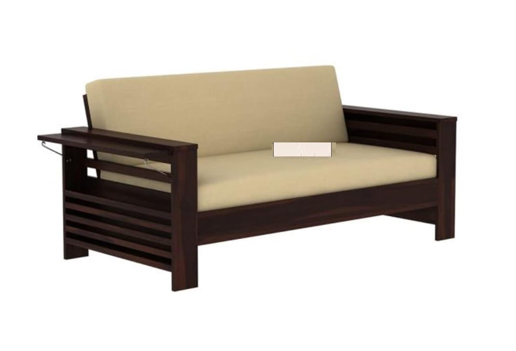 Solid Sheesham Wood 2 Seater Sofa Without Cushions