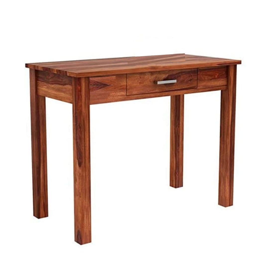 Solid Sheesham Wood Study Table with 2 Drawers
