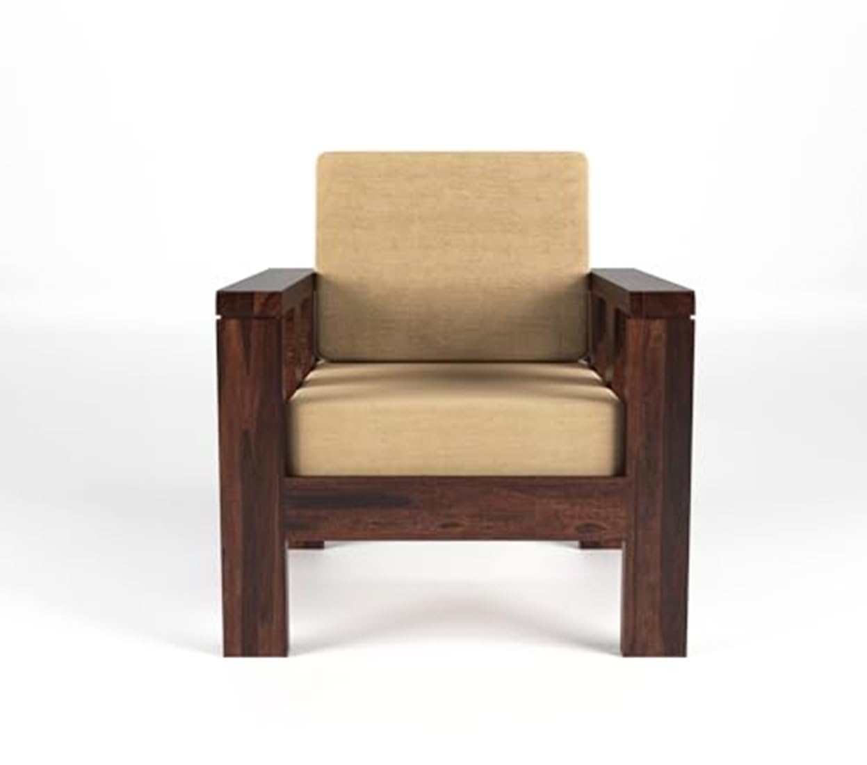 Premium Sheesham Wood Sofa Set (3+2+1 Seater)