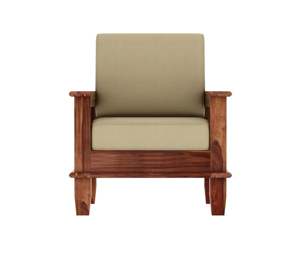 Solid Sheesham Wood 5 Seater Sofa Set | 3+1+1 Wooden Sofa