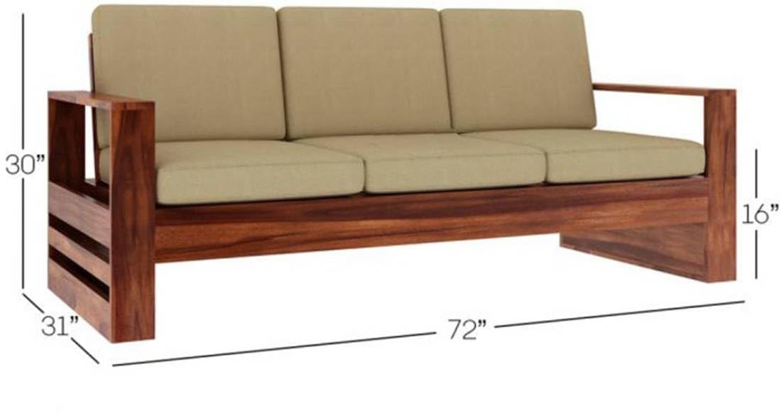 Wooden 3 Seater Sofa in Sheesham Wood | Durable Sofa Frame