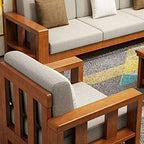Premium Sheesham Wood 5 Seater Sofa Set | 3+1+1 Wooden Sofa