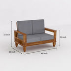 Solid Sheesham Wood Sofa Set (3+2+1 Seater)