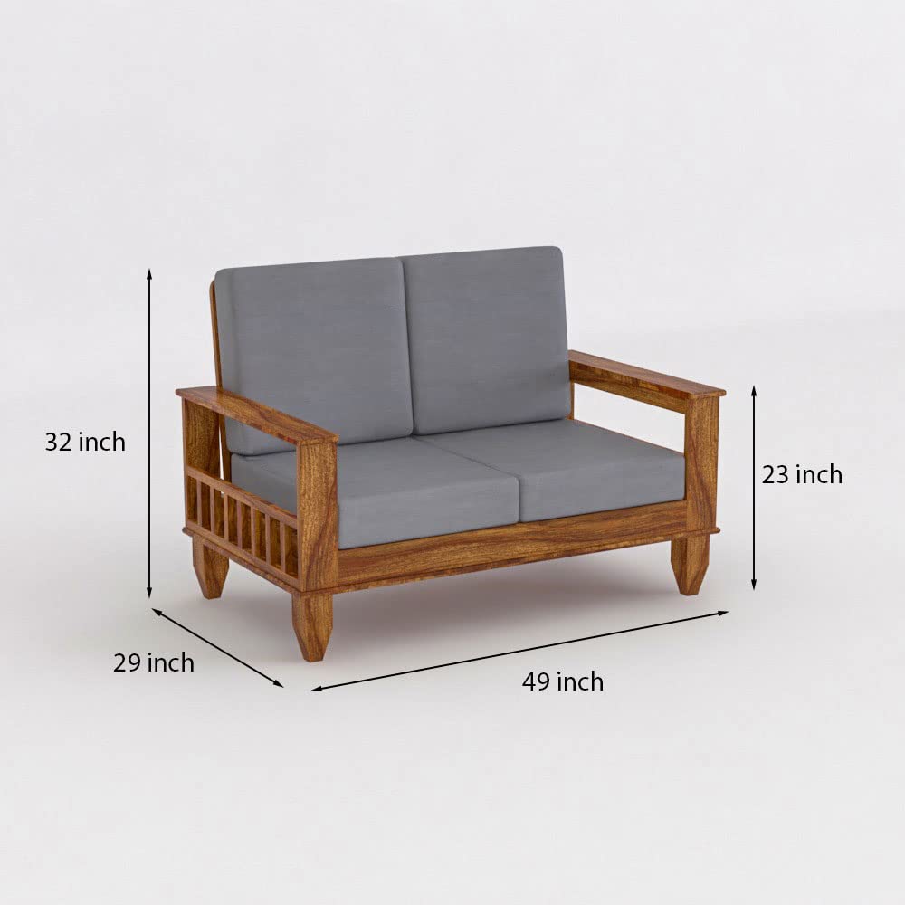 Solid Sheesham Wood Sofa Set (3+2+1 Seater)