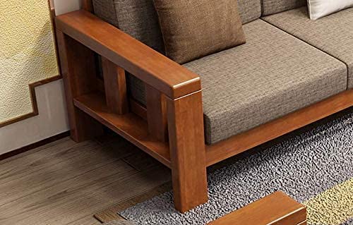 Modern Solid Sheesham Wood Sofa Set (3+2+1 Seater)