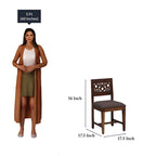 Sheesham Wood 4 Seater Dining Table Set | Carved Back Design Chairs |
