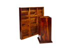 Sheesham Wood 4 Seater Dining Table Set | Center Pedestal Base