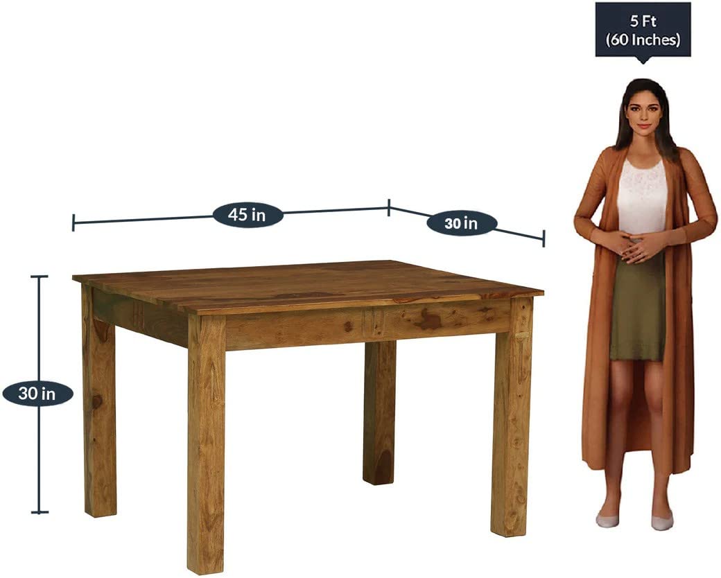 Honey Finish Wooden Dining Table For Home
