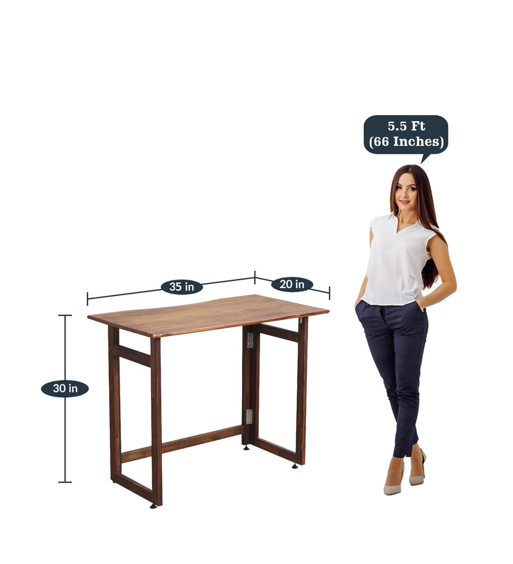 Solid Sheesham Wood Folding Study Table