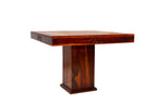 Sheesham Wood 4 Seater Dining Table Set | Center Pedestal Base