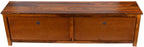 Solid Sheesham Wood TV Unit with 4 Drawers & Open Shelves