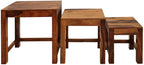 Solid Sheesham Wood Nesting Tables Set of 3