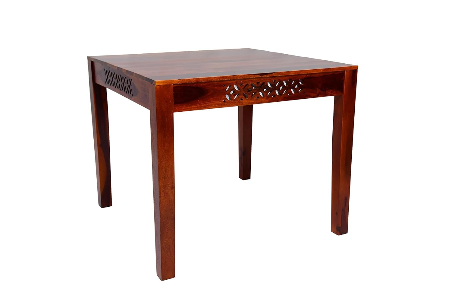 Sheesham Wood 4 Seater Dining Table Set | 2 Chairs + Bench