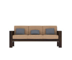 Solid Sheesham Wood 3 Seater Sofa with Cushions