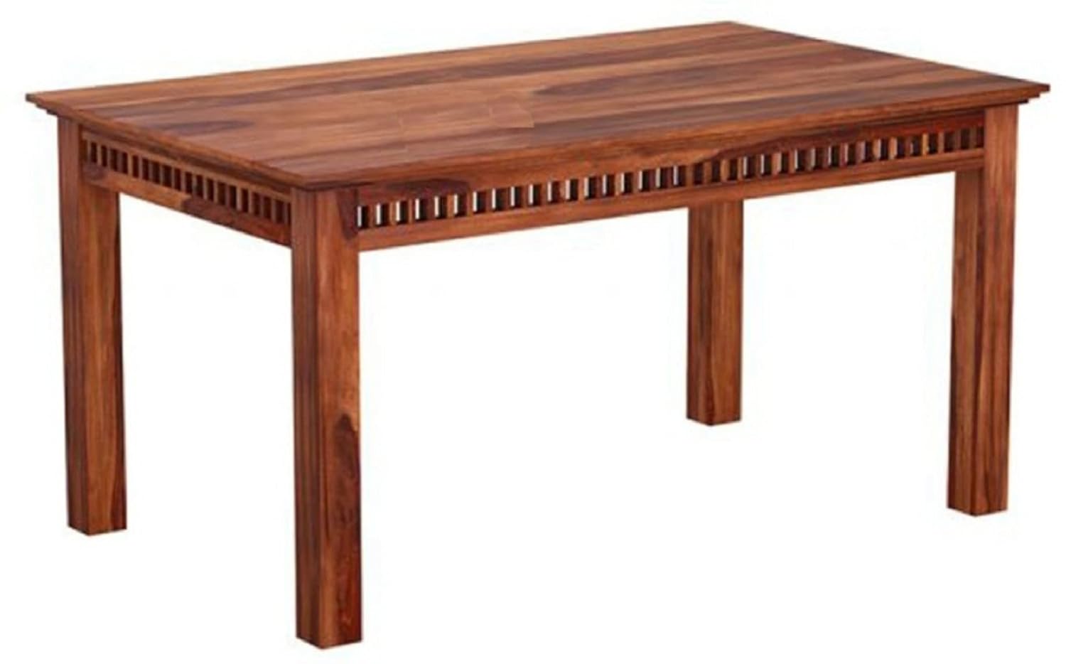 Solid Wood 6 Seater Dining Table – Honey Finish (Without Chairs)