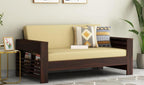 Solid Sheesham Wood 2 Seater Sofa Without Cushions