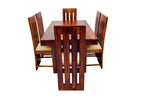Premium Sheesham Wood 6 Seater Dining Table Set with Cushioned Chairs