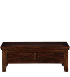 Sheesham Wood Coffee Table with Dual Drawers