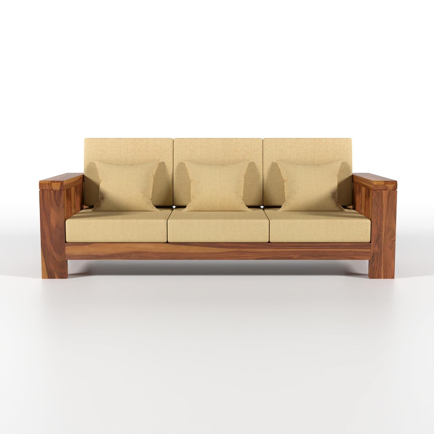Premium Sheesham Wood Sofa Set (3+2+1 Seater)