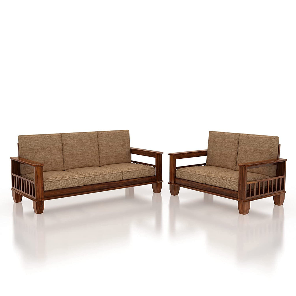 Solid Sheesham Wood Sofa Set (3+2 Seater) | Wooden Sofa