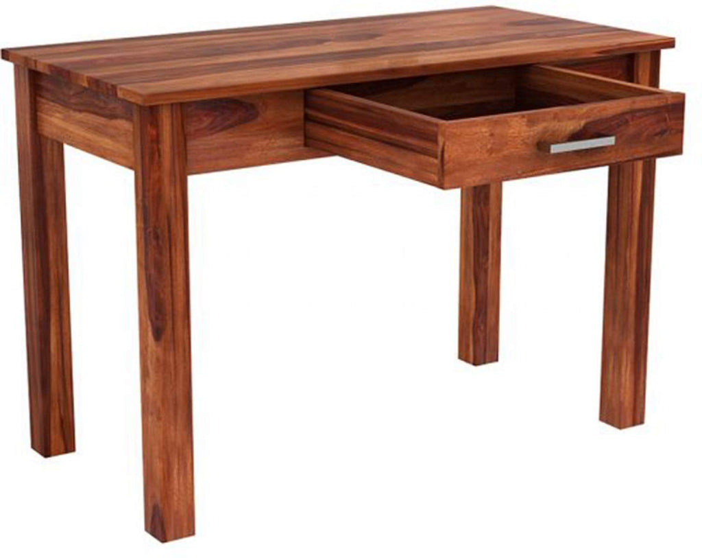 Solid Sheesham Wood Study Table with Drawer