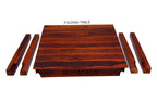 Sheesham Wood 4 Seater Dining Table Set | 2 Chairs + Bench