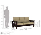 Premium Sheesham Wood Sofa Set (3+1+1 Seater) | Wooden Sofa