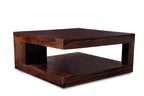 Square Center Table with Open Storage Shelf