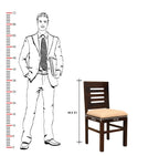Sheesham Wood 4 Seater Dining Table Set | Modern Slat Back Chairs |