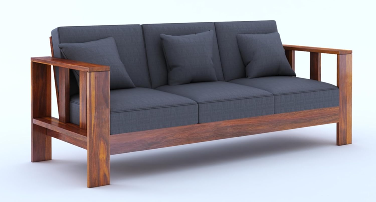 Premium Sheesham Wood Sofa Set (3+2+1 Seater)