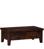 Sheesham Wood Coffee Table with Dual Drawers