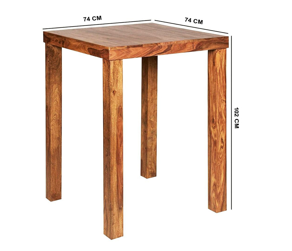 Solid Sheesham Wood Bar Table | High Dining / Pub