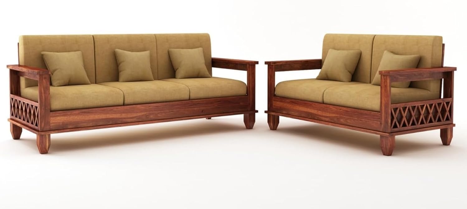 Designer Sheesham Wood Sofa Set (3+2 Seater)
