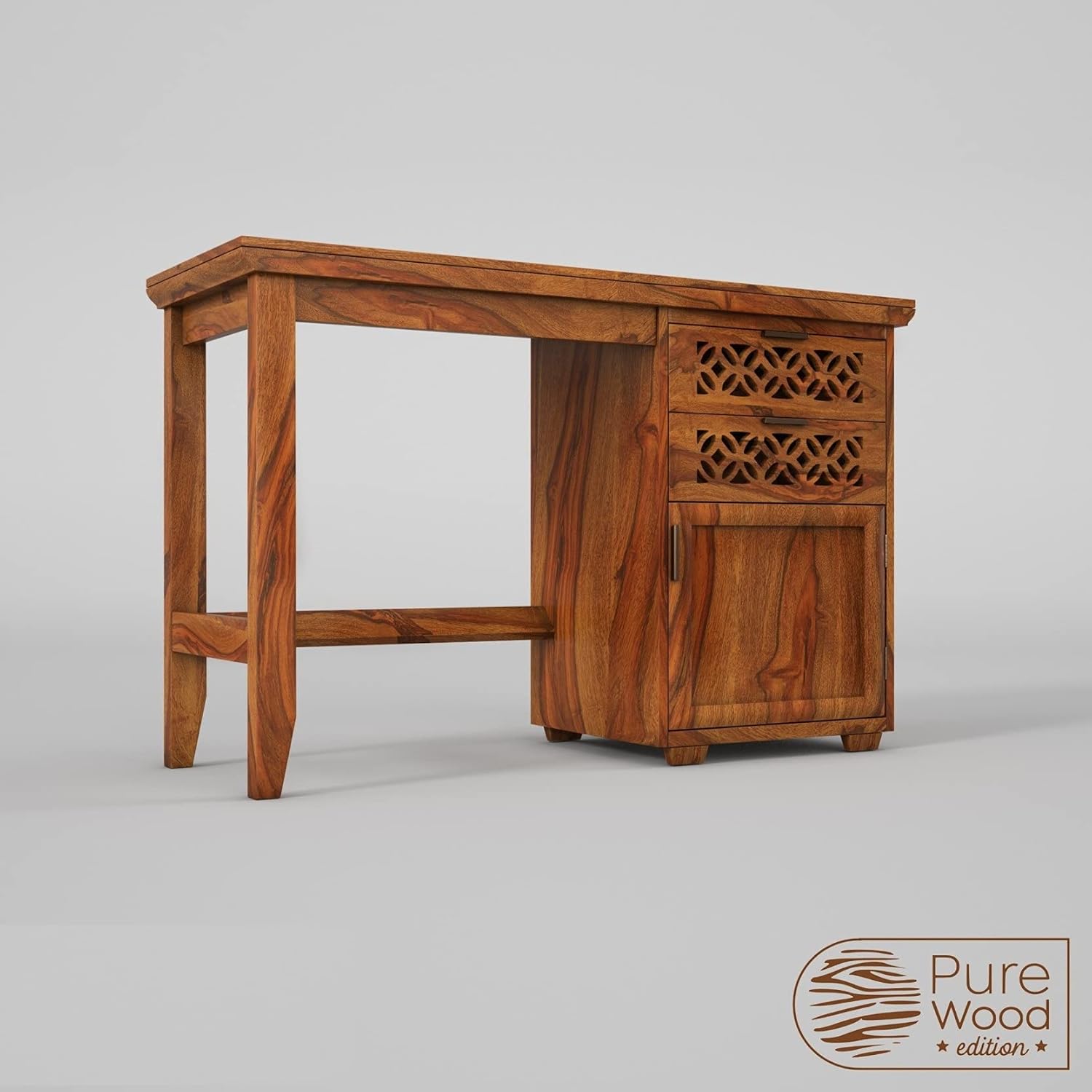 Study Table with 2 Drawers & 1 Door Cabinet