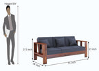 Premium Sheesham Wood Sofa Set (3+2+1 Seater)
