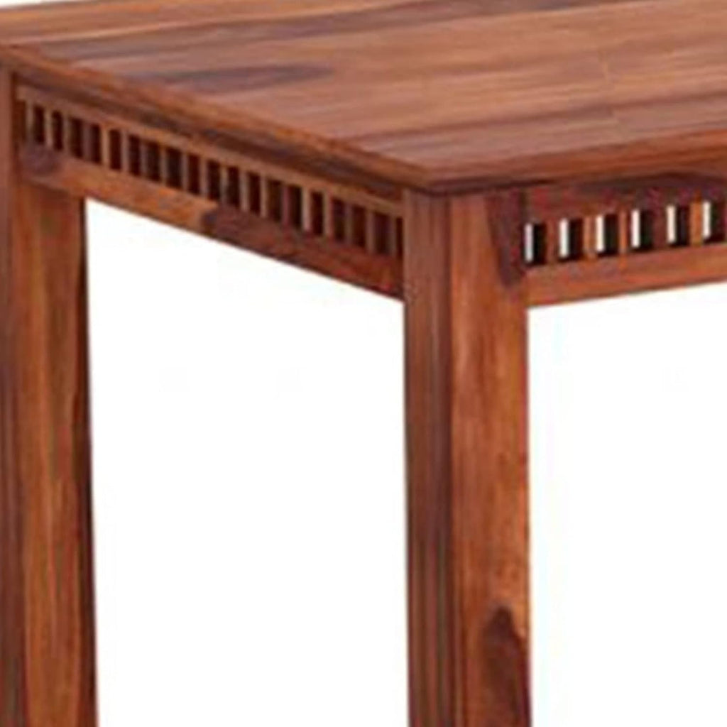 Solid Wood 6 Seater Dining Table – Honey Finish (Without Chairs)