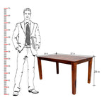 Solid Wood 6 Seater Dining Table Set with Chairs