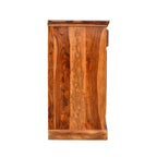 Solid Sheesham Wood Sideboard Cabinet with Handcrafted Tile Design