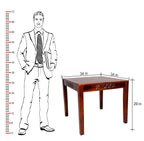 Sheesham Wood 4 Seater Dining Table Set | 2 Chairs + Bench