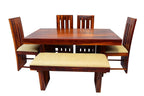 Sheesham Wood 6 Seater Dining Table Set
